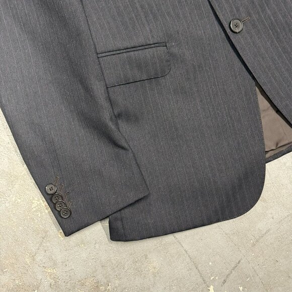 Z Zegna Drop 8 Striped Blazer Wool Sport Coat Grey 38R - Picture 4 of 10